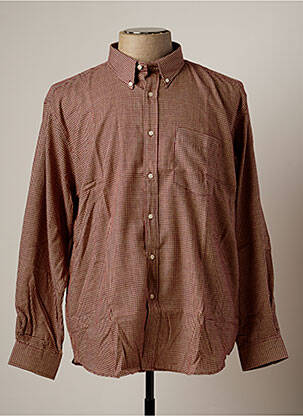 Chemise manches longues rouge CONVAIR pour homme