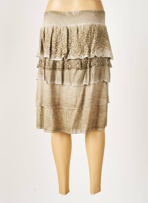 Jupe mi-longue marron JAC JAC pour femme