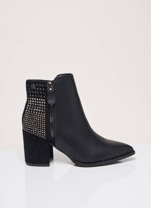 Bottines/boots bout pointu talon de 7 à 9cm noir XTI femme