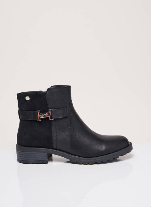 Bottines/boots matière lisse talon de 4 à 6cm noir XTI femme