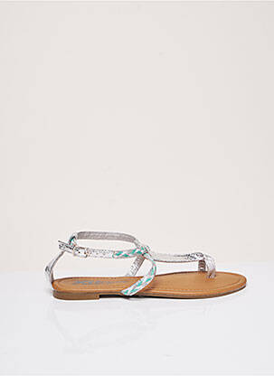 Sandales/nu pieds chiquet talon plat jusqu'à 3cm gris XTI femme