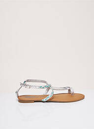 Sandales/nu pieds chiquet talon plat jusqu'à 3cm gris XTI femme