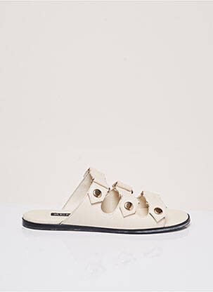 Mules/sabots matière lisse talon plat jusqu'à 3cm beige SENSO femme