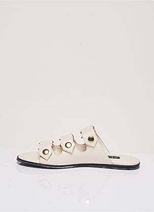 Mules/sabots matière lisse talon plat jusqu'à 3cm beige SENSO femme