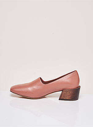 Mocassins carré talon de 4 à 6cm rose MARI GIUDICELLI femme