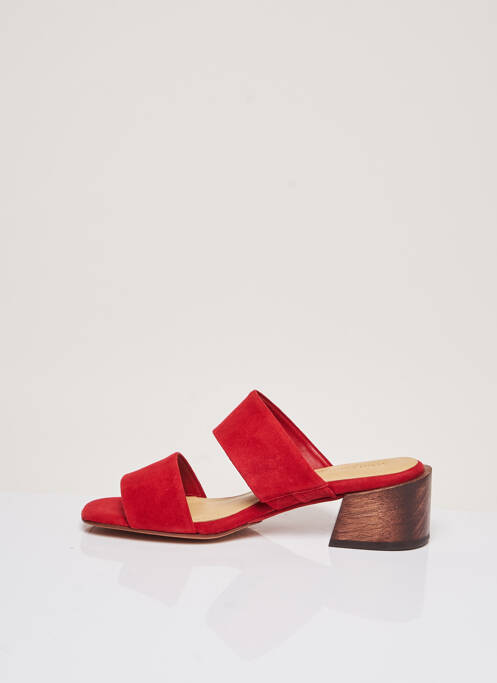 Mules/sabots type de semelle amortissante talon de 4 à 6cm rouge MARI GIUDICELLI femme