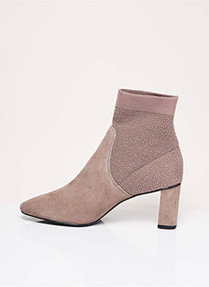 Bottines/boots bout pointu talon de 7 à 9cm gris WHAT FOR femme