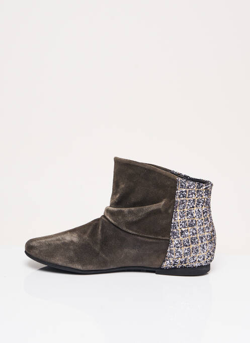 Bottines/boots tissage tissage pailleté chiquet gris MANUELA DE JUAN fille