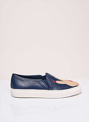 Slip ons matière lisse talon plat jusqu'à 3cm bleu KATY PERRY femme