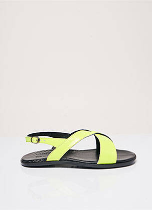 Sandales/nu pieds matière lisse talon plat jusqu'à 3cm jaune VALENTINE GAUTHIER femme