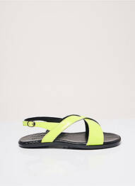 Sandales/nu pieds matière lisse talon plat jusqu'à 3cm jaune VALENTINE GAUTHIER femme