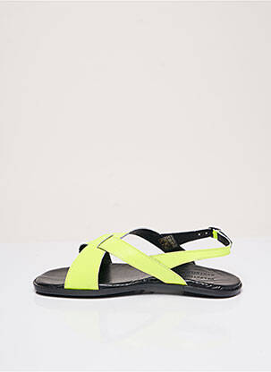 Sandales/nu pieds matière lisse talon plat jusqu'à 3cm jaune VALENTINE GAUTHIER femme