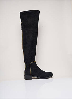 Cuissardes nubuck talon de 4 à 6cm noir UNISA femme