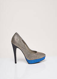 Escarpins type de semelle amortissante talon haut de 10cm et plus bleu STUDIO femme