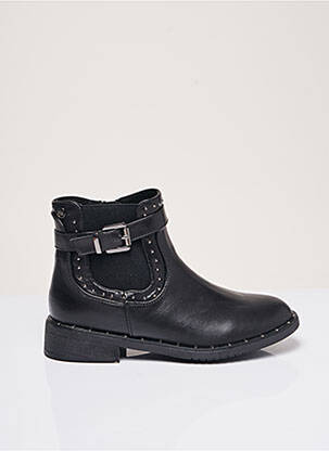 Bottines/boots matière lisse talon plat jusqu'à 3cm noir XTI femme