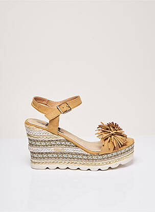 Sandales/nu pieds talon compensé talon de 7 à 9cm marron XTI femme