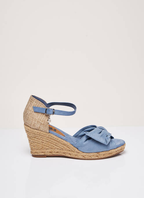Espadrilles fermeture boucle(s) talon de 7 à 9cm bleu XTI femme