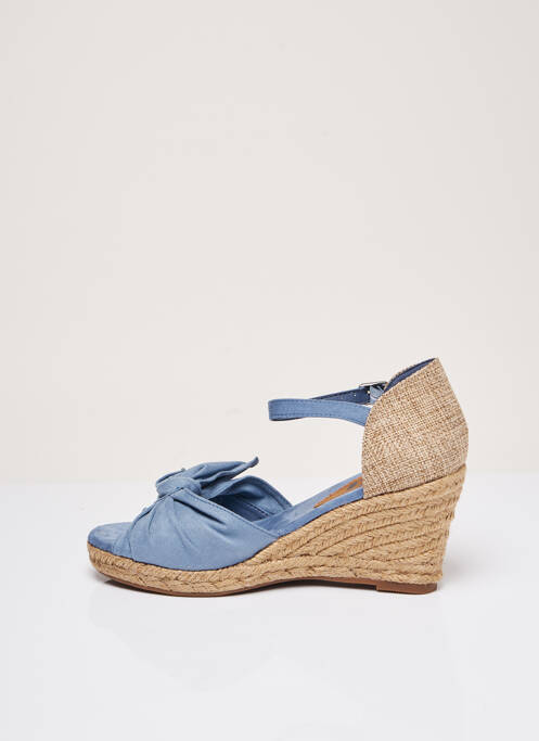 Espadrilles fermeture boucle(s) talon de 7 à 9cm bleu XTI femme