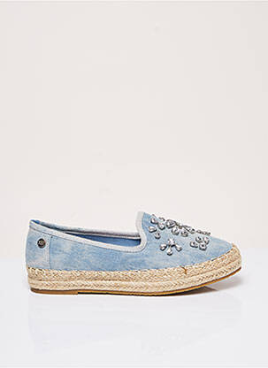 Espadrilles tissage toile talon plat jusqu'à 3cm bleu XTI femme