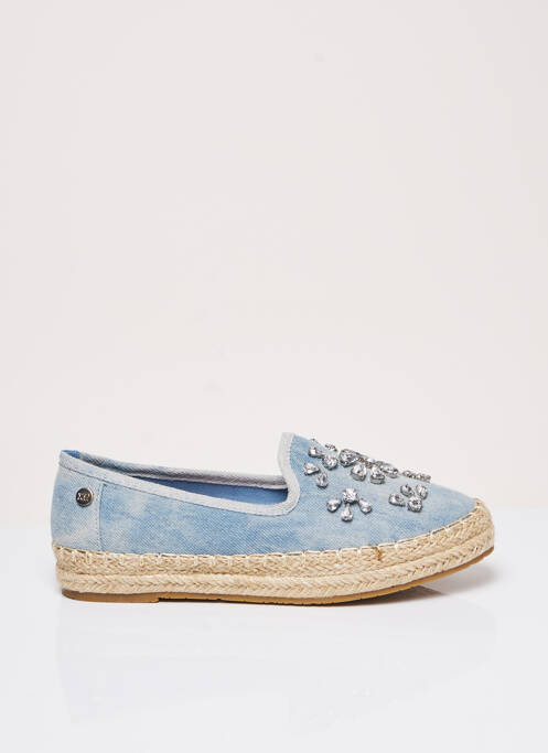 Espadrilles tissage toile talon plat jusqu'à 3cm bleu XTI femme
