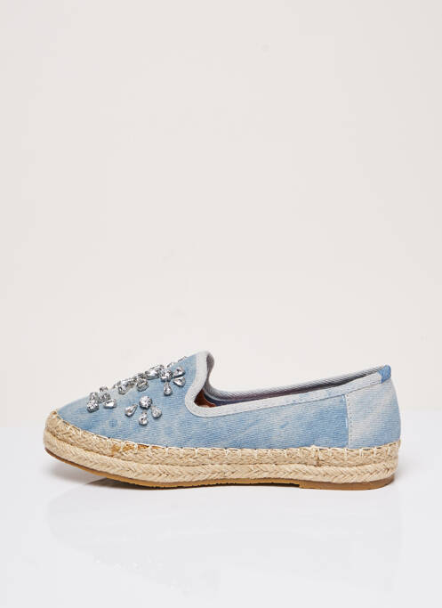 Espadrilles tissage toile talon plat jusqu'à 3cm bleu XTI femme