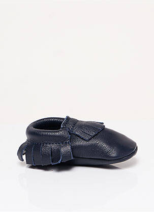 Chaussons/pantoufles fermeture elastique bout rond bleu HIPPIE YA enfant