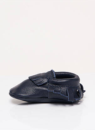 Chaussons/pantoufles fermeture elastique bout rond bleu HIPPIE YA enfant