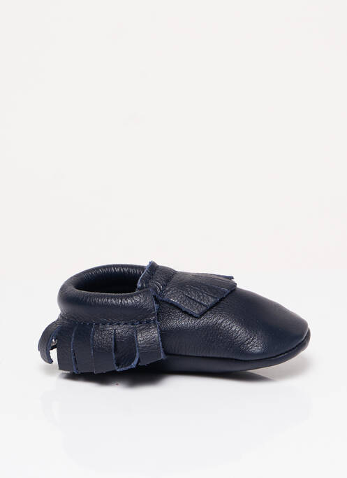 Chaussons/pantoufles fermeture elastique bout rond bleu HIPPIE YA enfant