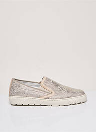 Slip ons matière lisse talon plat jusqu'à 3cm beige ARA femme