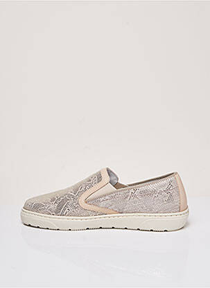 Slip ons plateforme talon plat jusqu'à 3cm beige ARA femme