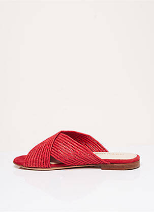 Mules/sabots matière lisse talon plat jusqu'à 3cm rouge CHARLOTTE WOIVRE femme