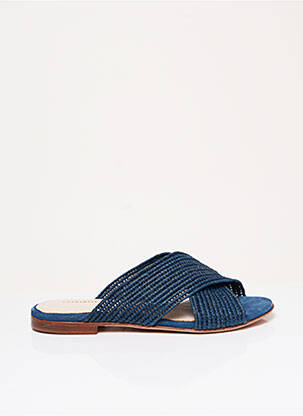 Mules/sabots matière lisse talon plat jusqu'à 3cm bleu CHARLOTTE WOIVRE femme