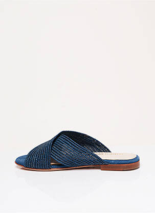 Mules/sabots matière lisse talon plat jusqu'à 3cm bleu CHARLOTTE WOIVRE femme