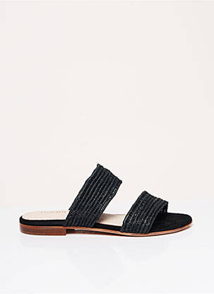 Mules/sabots matière lisse talon plat jusqu'à 3cm noir CHARLOTTE WOIVRE femme