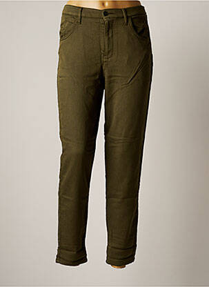 Pantalon slim taille haute taille haute vert FIVE femme