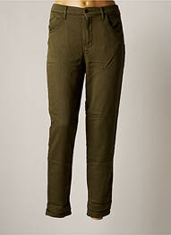Pantalon slim taille élastique taille haute vert FIVE femme