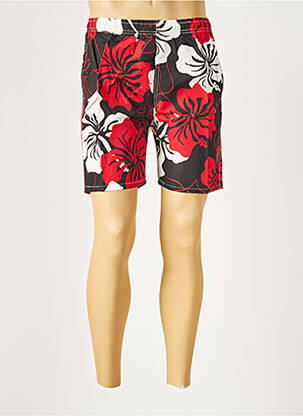 Short de bain tissage popeline rouge LANZANS homme