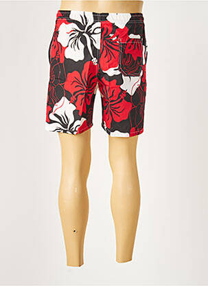Short de bain tissage popeline rouge LANZANS homme