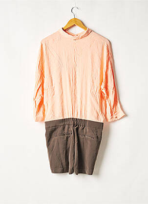 Combishort poches manches 3/4 orange IKKS femme