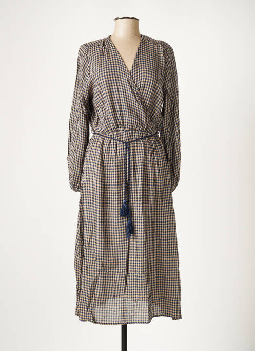 Robe longue bleu LA FEE MARABOUTEE pour femme