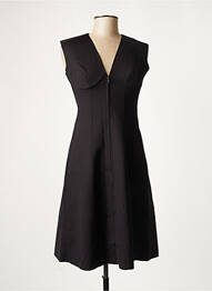 Robe mi-longue sans manche sans manche noir WOLFORD femme