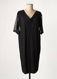 Robe mi-longue manches courtes manches courtes noir WOLFORD femme