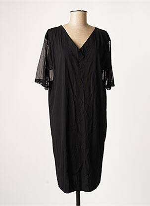 Robe mi-longue manches courtes manches courtes noir WOLFORD femme