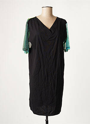 Robe mi-longue manches courtes manches courtes noir WOLFORD femme