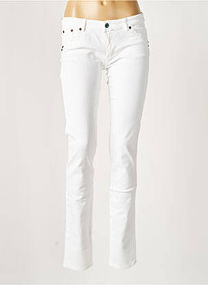 Jeans skinny tissage brut taille basse blanc APRIL 77 femme