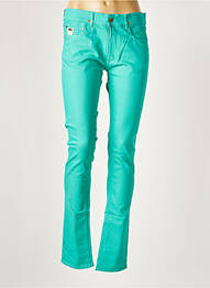 Jeans coupe slim broderie rivets taille normale vert APRIL 77 femme