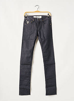 Jeans coupe slim broderie rivets taille haute bleu APRIL 77 femme