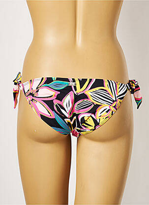 Bas de maillot de bain imprimé fleurs bikini noir CHERRY BEACH femme