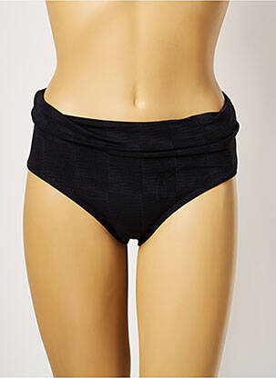 Bas de maillot de bain tissage texturé culotte noir LOU femme