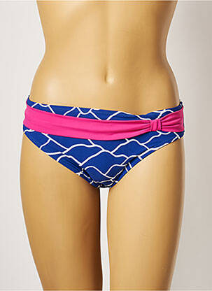 Bas de maillot de bain imprimé fantaisie culotte bleu BELCOR femme